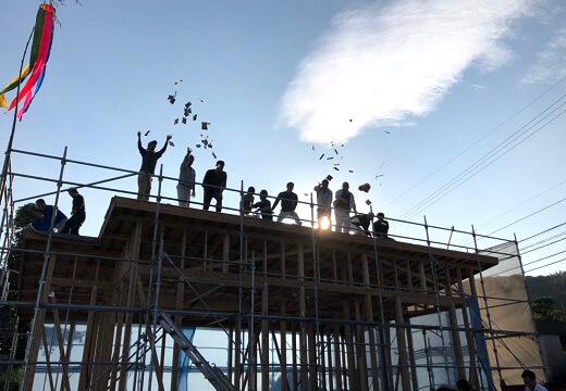 地鎮祭及び棟上げ